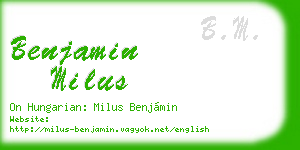 benjamin milus business card