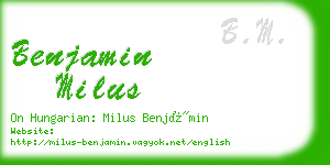 benjamin milus business card